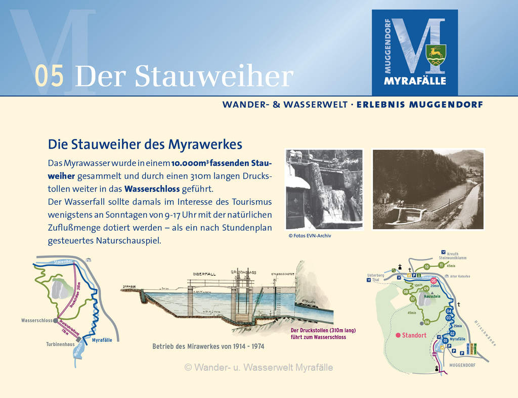 Informationstafel zur 5. Themenstation "Stauweiher"