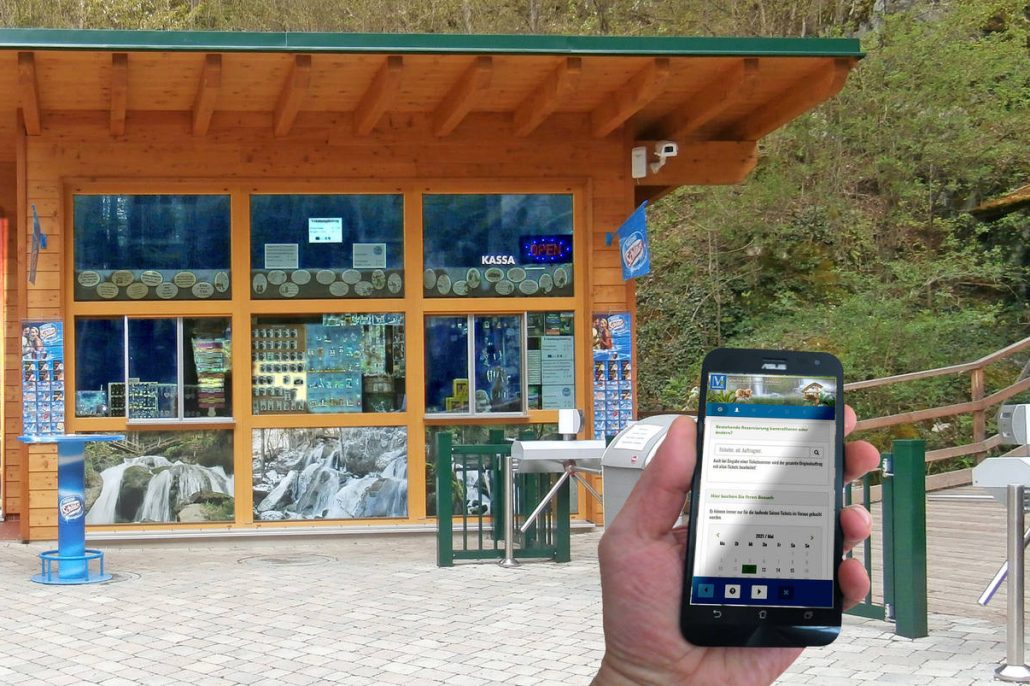 Tickets online und offline kaufen Kassa mit Kiosk