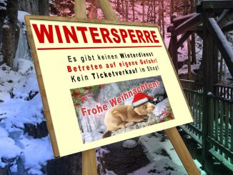 Myrafälle Wintersperre